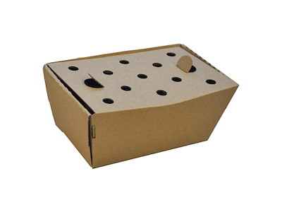 Pommes Frites Æske Ufoldet L168xB92xH88mm Pap med låg Brun