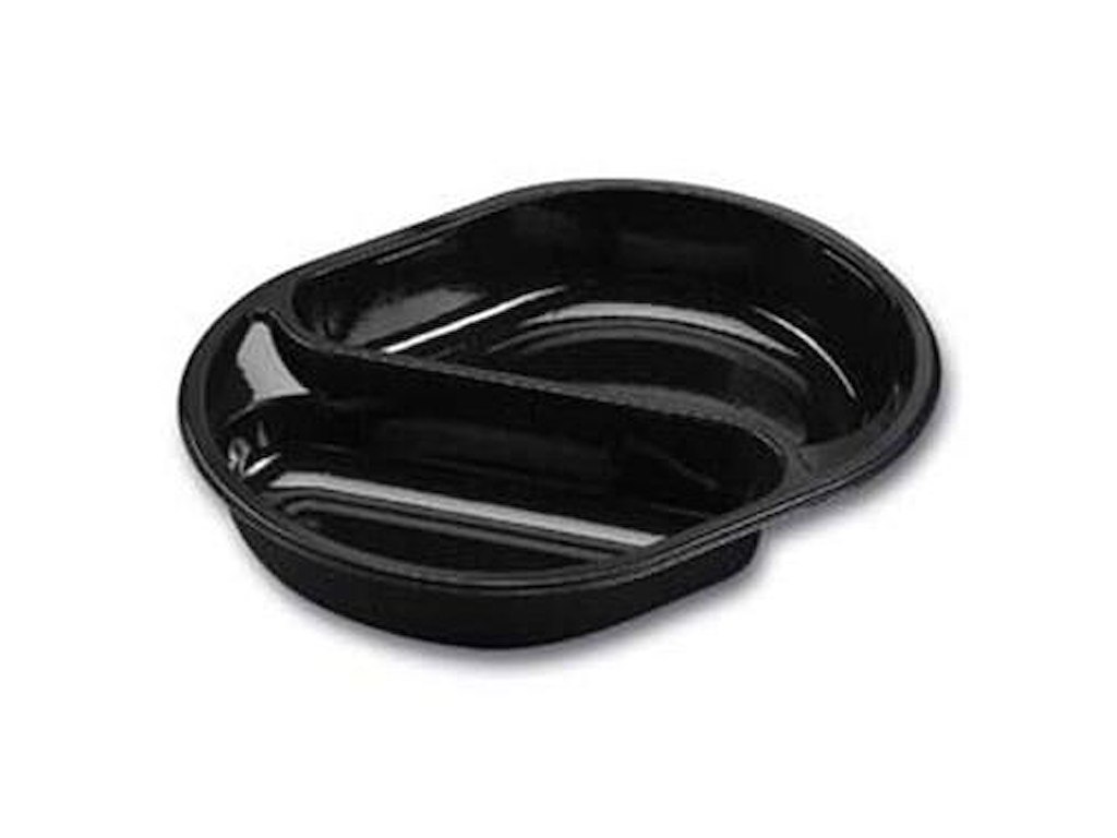 Bakke 2-rum 400/515 ml 238x176x40 mm Oval CPET Sort