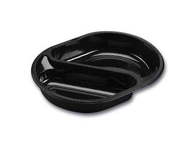 Bakke 2-rum 400/515 ml 238x176x40 mm Oval CPET Sort