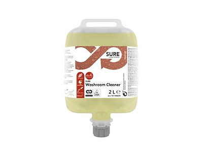 Sanitetsrengøring Sure Washroom Cleaner DVM 2ltr Ecolabel uden Farve/Parfume