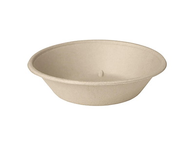 Skål rund 800 ml Ø194x48 mm Brun Bagasse FF natur
