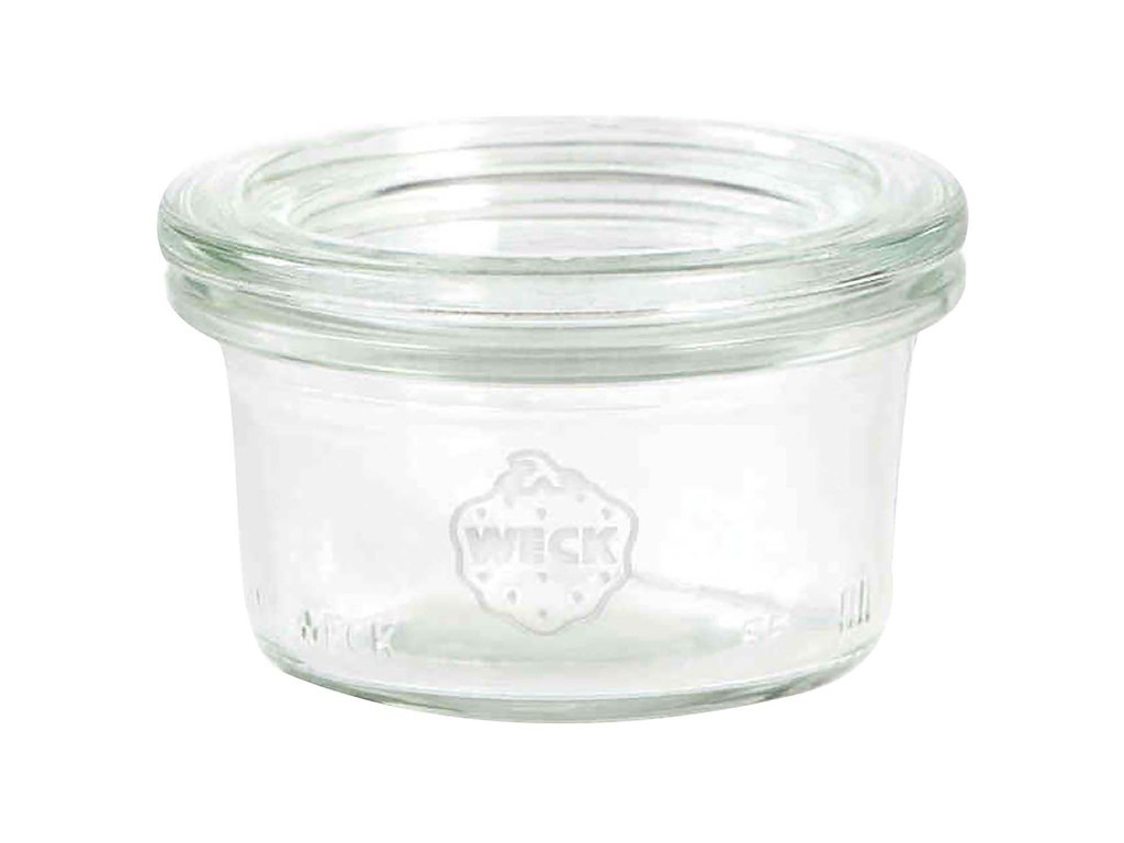 Patentglas Weck 50 ml Ø6.75x3.65 cm uden Låg Glas