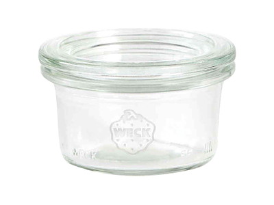 Patentglas Weck 50 ml Ø6.75x3.65 cm uden Låg Glas