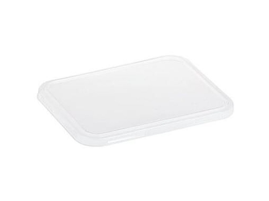 Plastlåg 227x178 mm Bionedbrydelig PLA til bagasse bakker 227x178 mm Klar