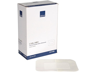 Plaster Post-OP forbinding væsketæt Abena Curi-Med 10x15cm steril Hvid