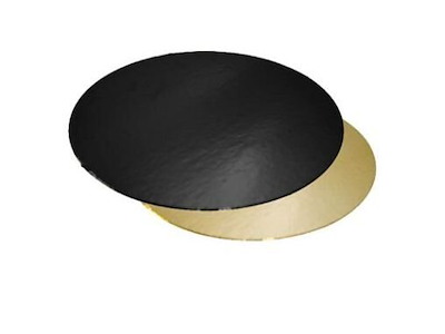Kagepap Ø200 mm 1100 gr Sort/Guld