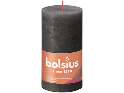 Bloklys Ø68x130 mm Brændetid 60 timer Rustik Antrasit Grå