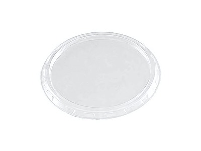 Plastlåg, Ø72 mm, klar, flad, til dressingbæger