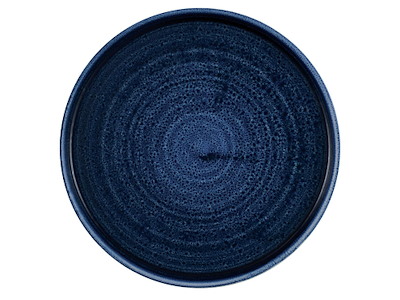Tallerken Stonecast Plume Ø21 cm Flad med kant Porcelæn Marineblå