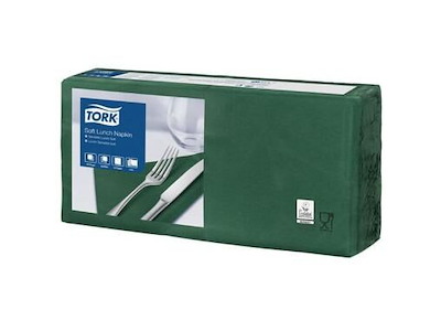 Serviet Tork 33x33cm 3-lag Grøn