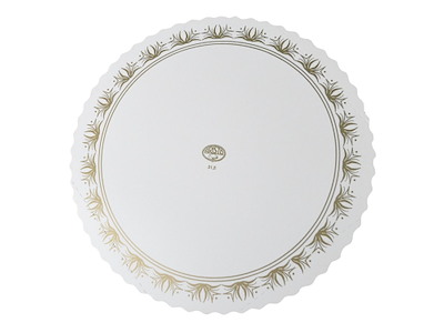 Kagepap Ø315 mm Lakeret med Guldtryk