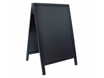 Gadeskilt Securit 85x55 cm Sort ramme