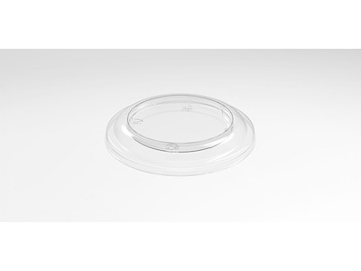 Plastlåg DeliGreen Stabelbar Ø129xH17.50mm RPET med antifog Transparent