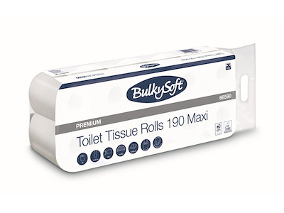 Toiletpapir Bulkysoft Premium 2-lag L19.95mxB10.5cm Nyfiber Hvid