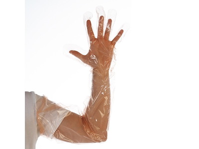 Handske Engangs 30 my 90 cm Lang LDPE/EEA Orange