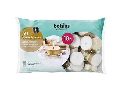 Fyrfadslys stor Ø6cm Brændetid 10 timer Guld 50 stk