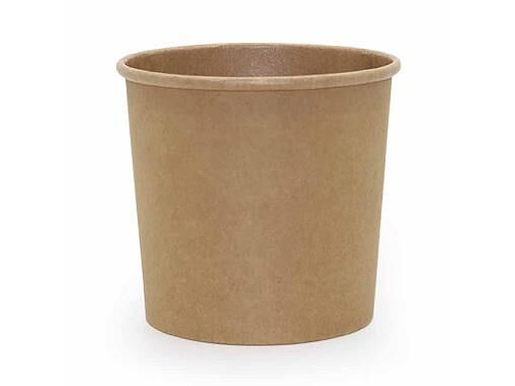 Papbæger 750 ml 26 oz rund Soup-To-Go Ø118 x H110mm Pap PE-belagt Brun