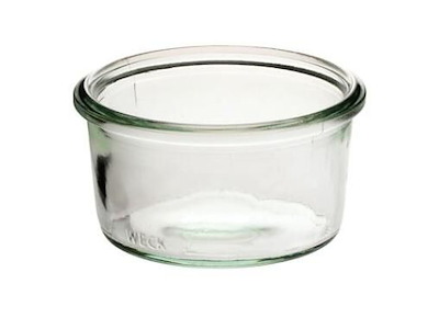 Patentglas Weck 370 ml Ø10.8x6.9 cm uden Låg Glas