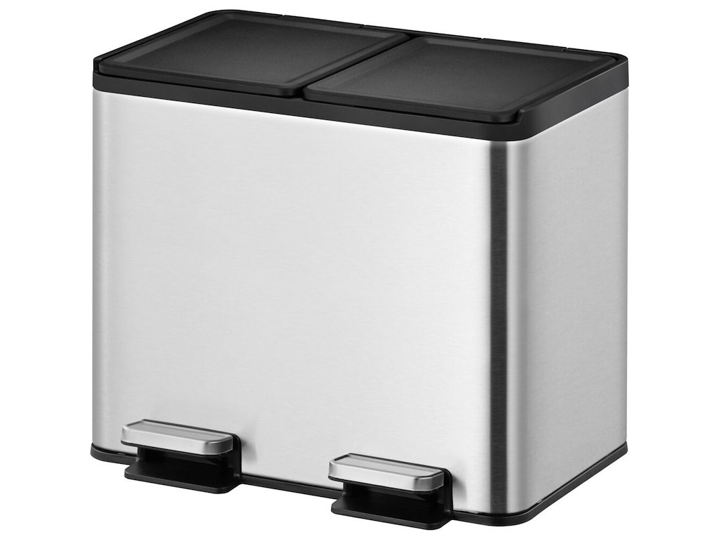 Pedalspand EKO Essential 2x15 ltr Stål Mat Med Soft Close Låg