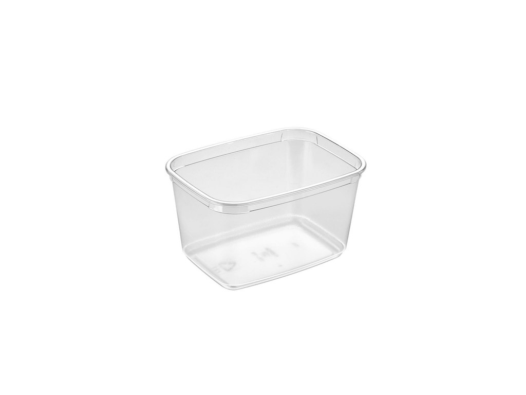 Plastbæger M68-75 Rektangulær 750ml L141.3xB104.3xH79.8mm APET Klar