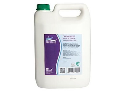 Cremesæbe Hair and Body Pristine Svanemærket uden Parfume/Parabener 5 ltr