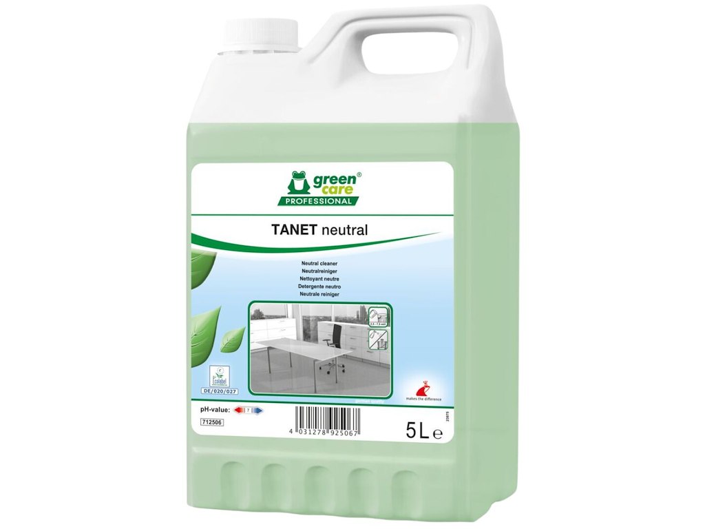 Universalrengøring, Green Care Professional TANET Neutral, 5 l, med farve og parfume