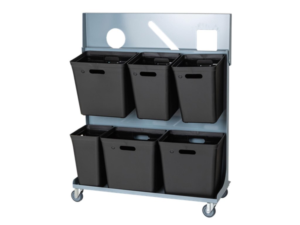 Affaldsvogn kildesortering med 6 fraktioner