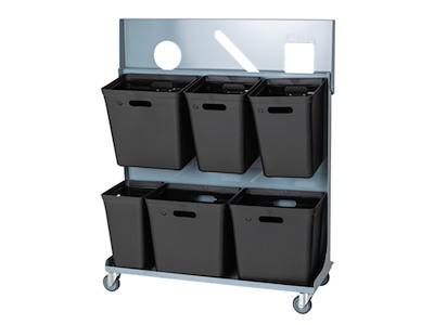 Affaldsvogn kildesortering med 6 fraktioner