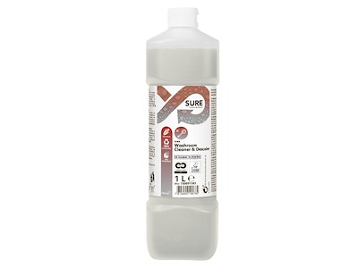 Sanitetsrengøring/Kalkfjerner SURE Washroom Cleaner&Descaler Sur u/Parfume 1 ltr