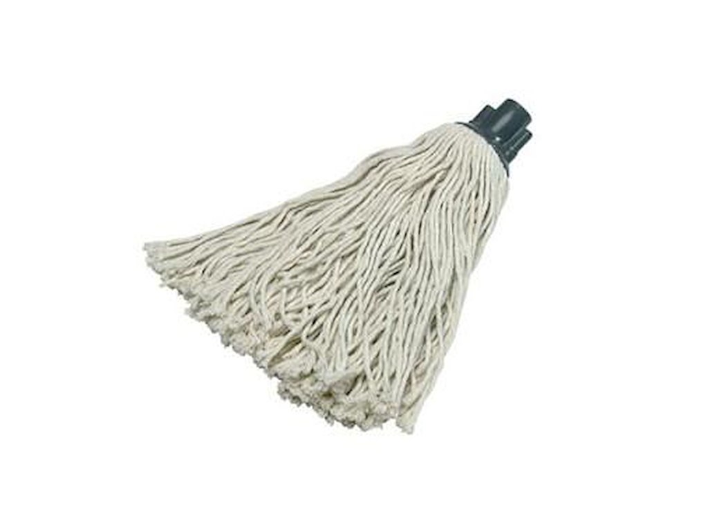 Mopgarn/Rundmoppe Mini Vikan 200g Bomuld med Gevind Hvid Våd