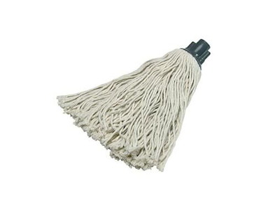 Mopgarn/Rundmoppe Mini Vikan 200g Bomuld med Gevind Hvid Våd