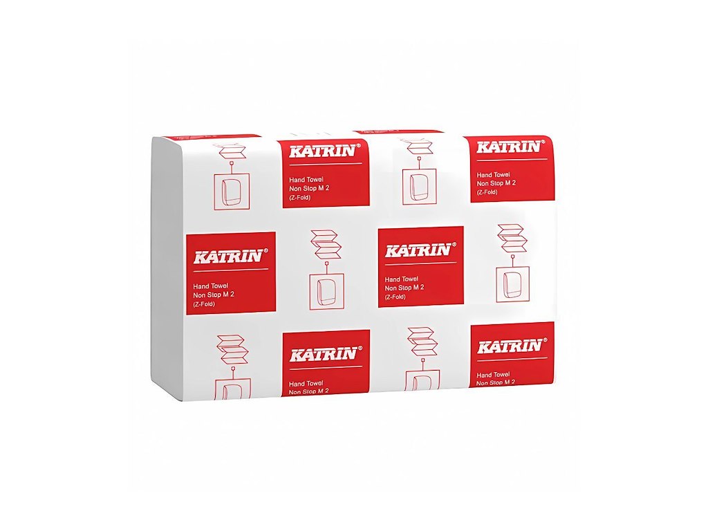 Håndklædeark Katrin Non-Stop Z-fold 2-lag L24.0xB20.6xD8.5cm Nyfiber Hvid