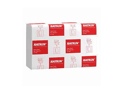 Håndklædeark Katrin Non-Stop Z-fold 2-lag L24.0xB20.6xD8.5cm Nyfiber Hvid