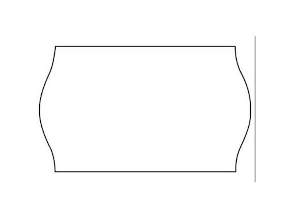 Etiket 32x19 mm Wave Frost lim Neutral Hvid