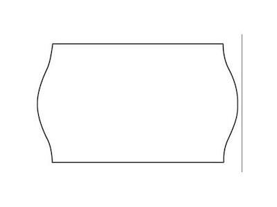 Etiket 32x19 mm Wave Frost lim Neutral Hvid