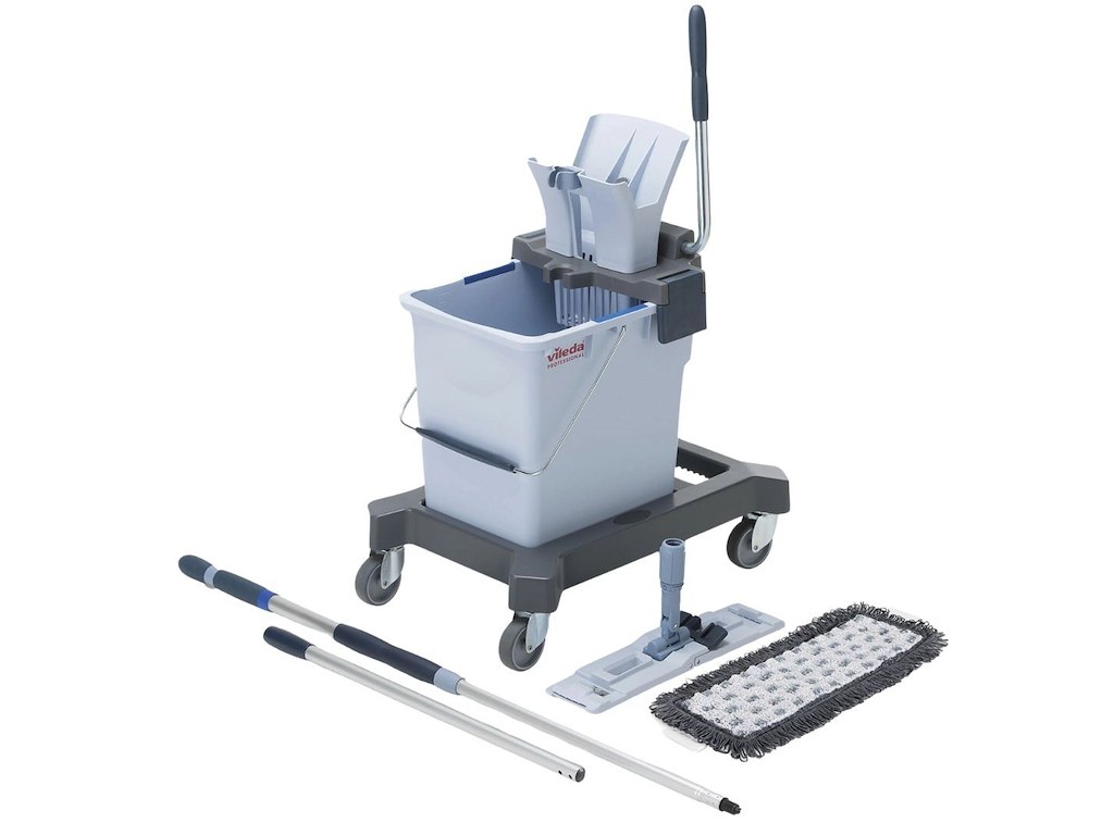 Rengøringsvogn/sæt Gulv UltraSpeed Pro på Chassis med 25ltr Spand/Moppe/Skaft
