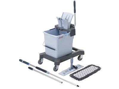 Rengøringsvogn/sæt Gulv UltraSpeed Pro på Chassis med 25ltr Spand/Moppe/Skaft