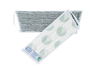 Moppe Velcro Mikro Cleany Mop Active Fibres 30cm Svanemærket Grå Tør/Våd
