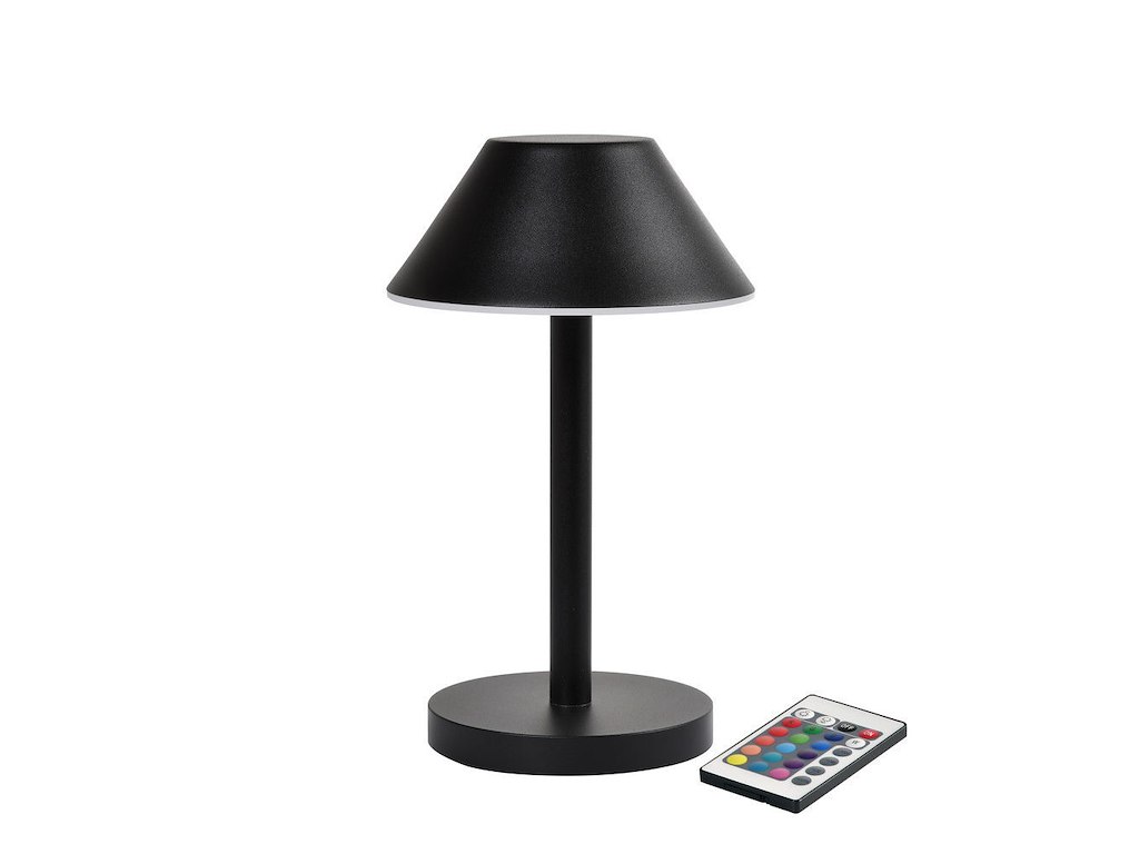 Lampe LED Zelda Midi Ø12xH21.5cm Med Fjernbetjening Sort