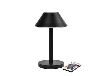 Lampe LED Zelda Midi Ø12xH21.5cm Med Fjernbetjening Sort