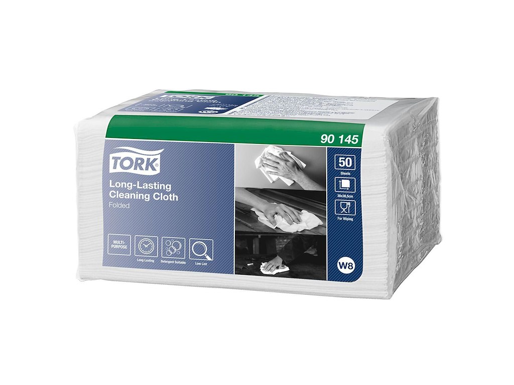 Aftørringsklud Tork W8 Alt-i-En 1-lag 385x300mm Premium Hvid