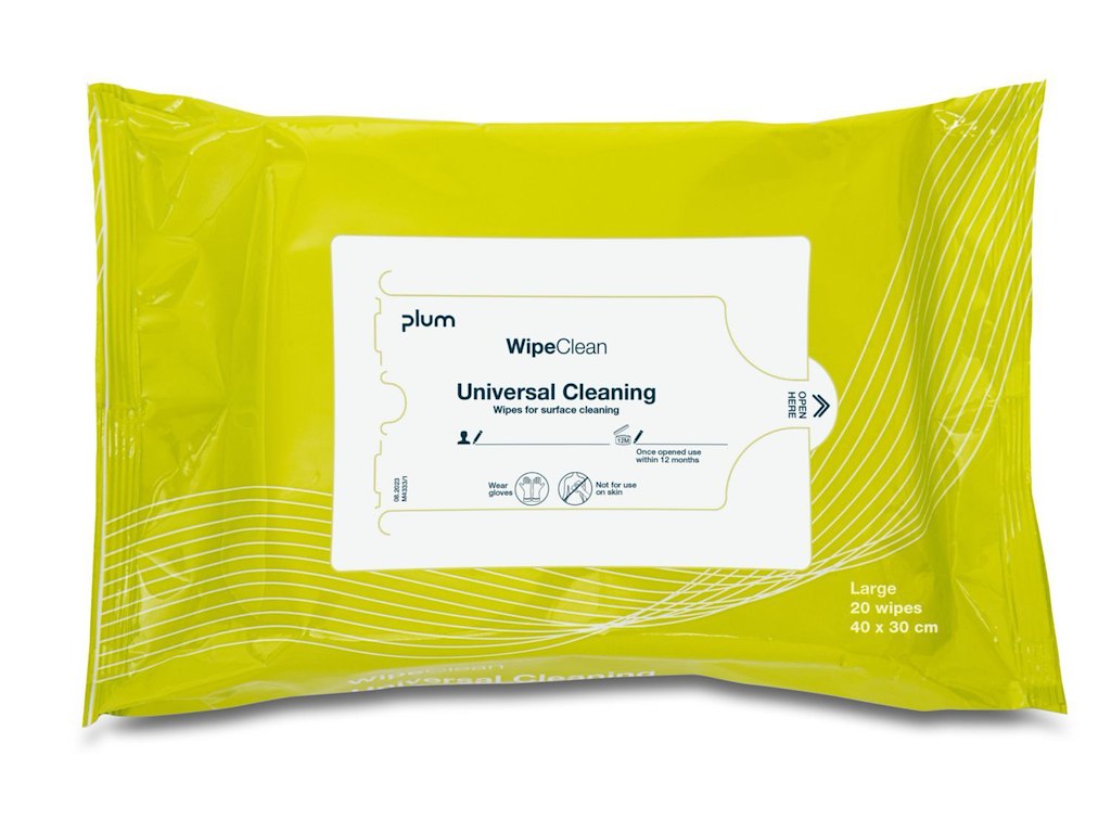Universalrengøring Serviet PLUM Universal Cleaning wipe Large 40x30 cm Grøn
