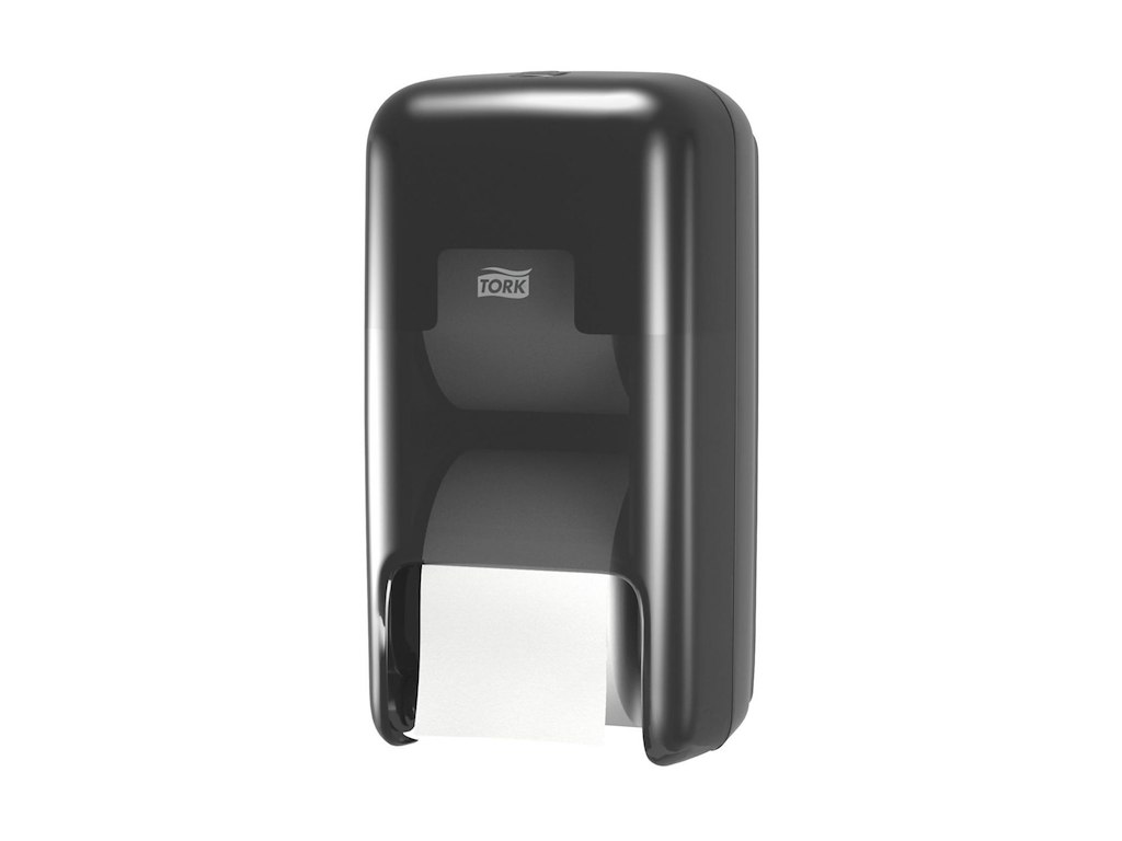 Dispenser Tork Toiletpapir T7 OptiServe D17.4xB17.1xH32.3cm ABS Sort Til 2 rl.