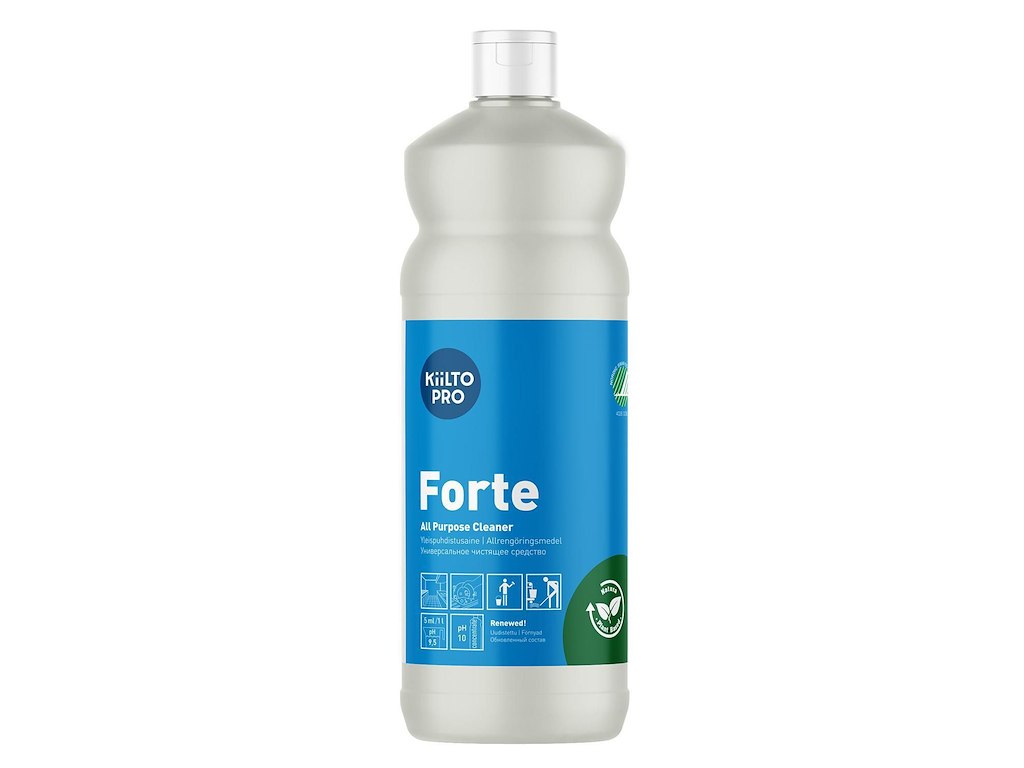 Universalrengøring Kiilto Natura Forte til køkken Svane uden farve/parfume 1 ltr