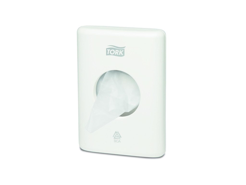 Dispenser Hygiejneposer Tork B5 Plast Hvid Pose på 11975