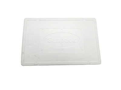 Låg L60xB40xH2.5cm EPS Sunpack til termokasser Hvid