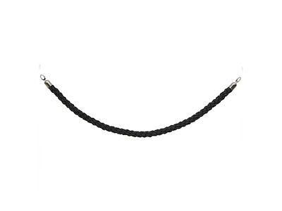 Afspærringsreb Securit 150 cm Tvisted Sort/Krom