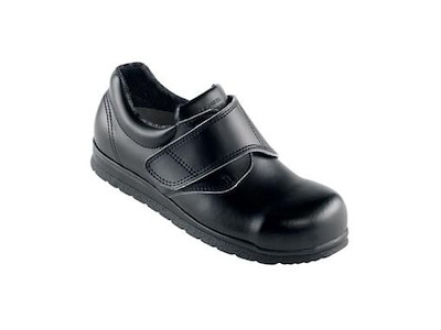 Sko Sundhed str 43 med Velcro/Indlægssål/Chock absorbering Sort