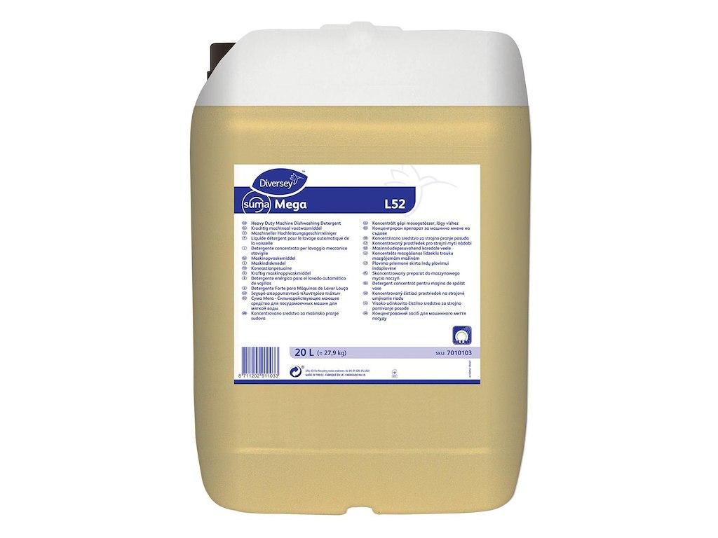 Maskinopvask Anlæg Flydende Suma Mega L52 20ltr uden Klor Blødt