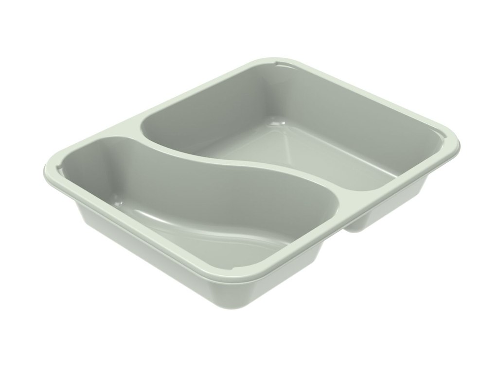 Bakke 2-rum C2227-2F rektangulær L227xB178xH43mm 685/430ml CPET Evolve